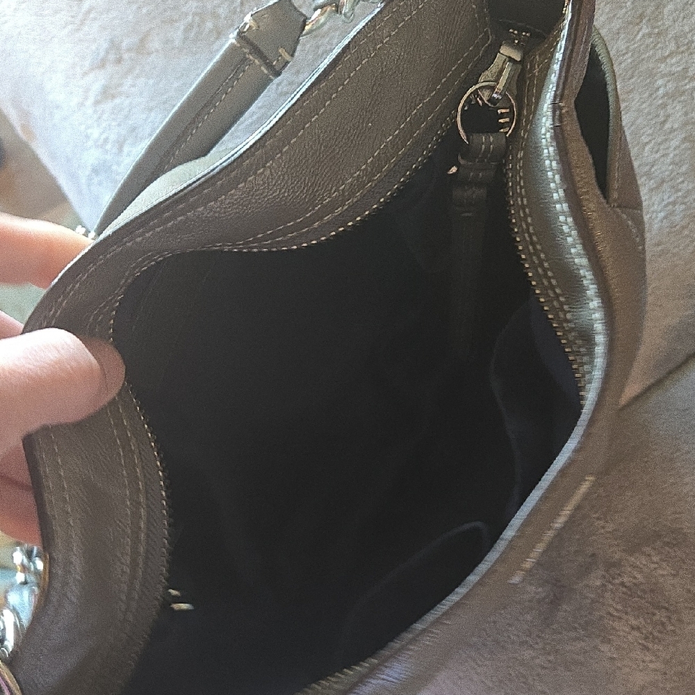 Coach Metallic Green Shoulder Bag - Picture 4 of 6